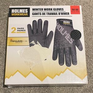 Holmes Workwear Winter Work Gloves 2 pairs size medium new in box